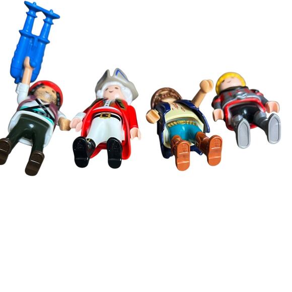 Playmobil Lot of 4 Pirate‎ & Medieval Soldier Figures w/ Accessories Battle - Picture 5 of 5